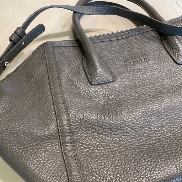Furla Grey Leather Shoulder Bag with Handles and detachable strap - Picture 3 of 6